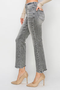 High Rise Crop Jeans Grey