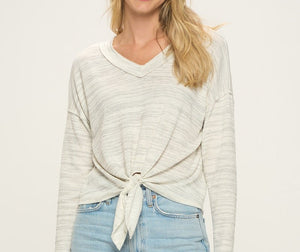 Marbled Knit Top Grey RESTOCKED