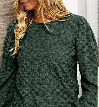 SALE was $34 Christmas Wishes Puff Sleeve Top
