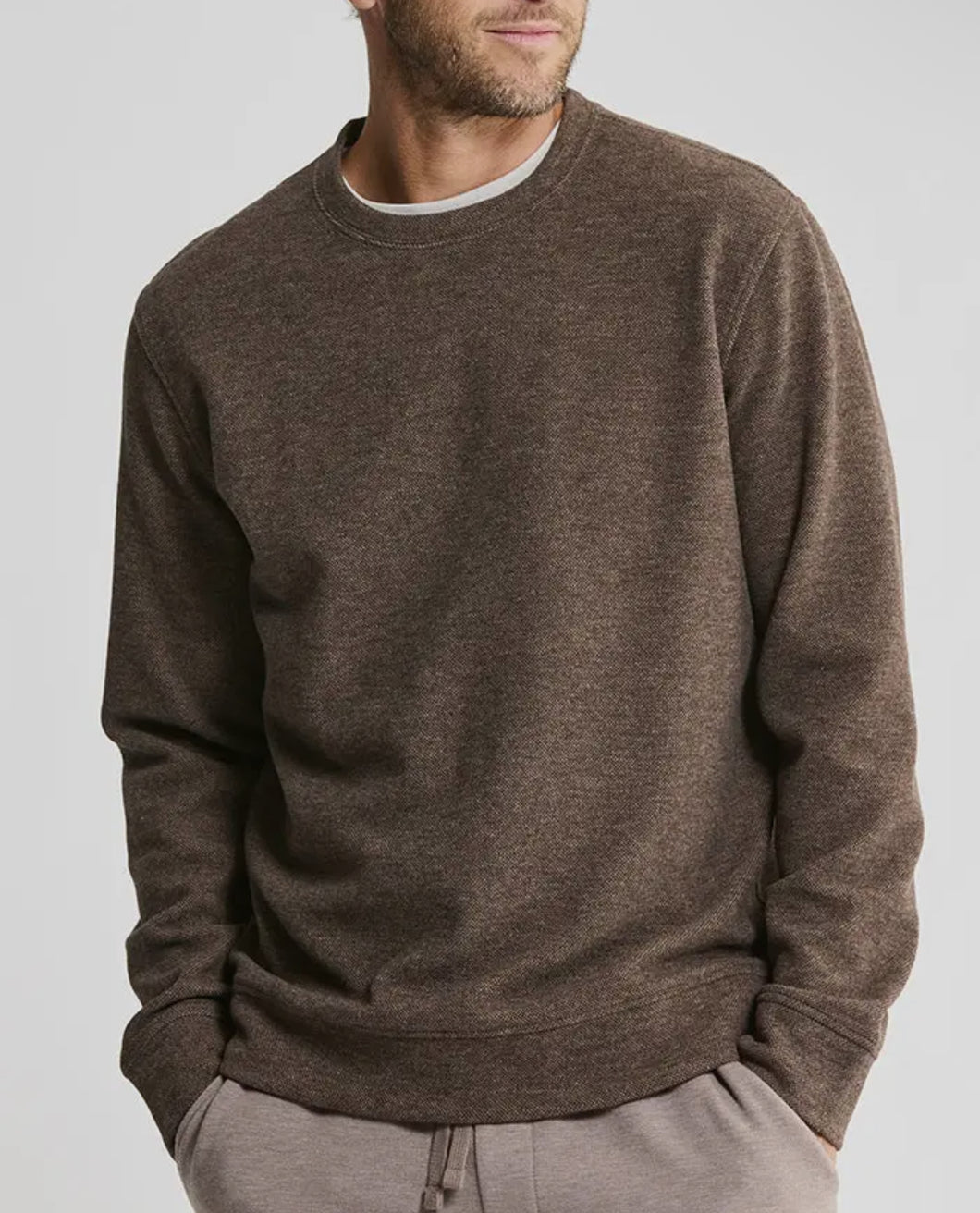Men's Wool Blend Sweater Brown