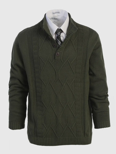 Men's Pullover Knit Sweater Olive