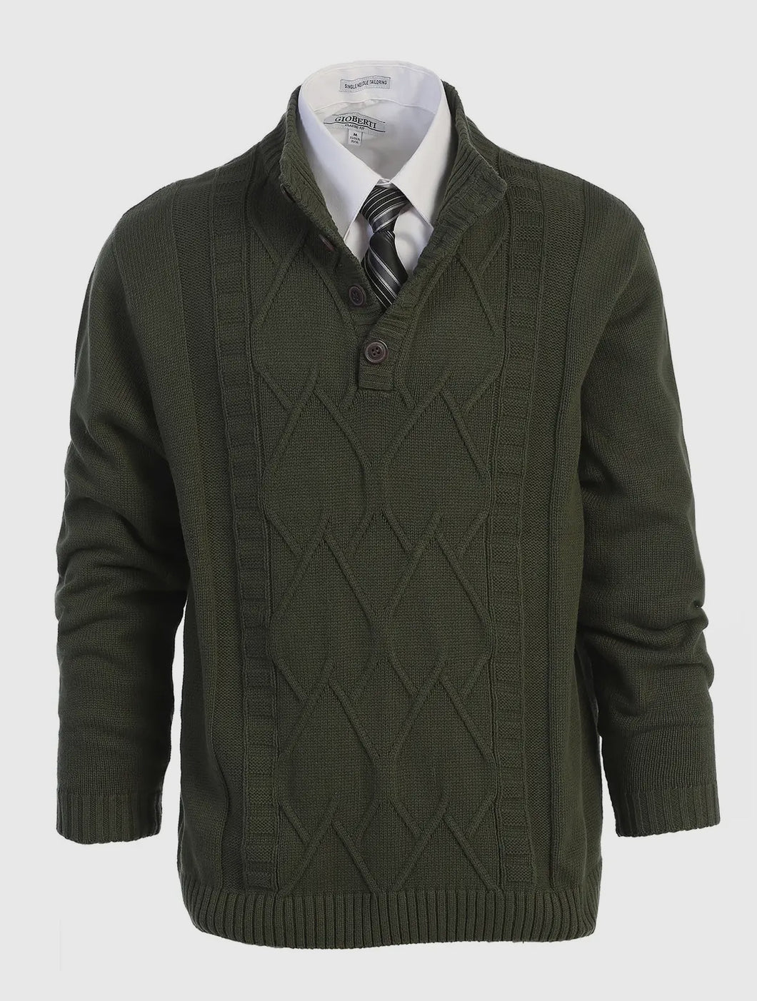 Men's Pullover Knit Sweater Olive