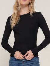 Ribbed Long Sleeve Shirt Black, Pale Pink, Taupe, White