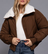 Puffer Jacket Brown, Taupe