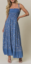 Square Neck Maxi Dress Blue, Clay