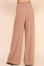 Wide Leg Linen Pants Blue