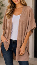 Short Sleeve Cardigan Taupe, Blue