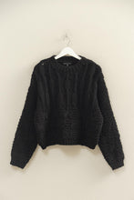 Chunky Cable Knit Sweater Black, Grey