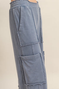 Utility Wide Leg Pants Chestnut, Dark Brown, Dusty Navy