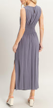 Side Slit Dress Blue, Taupe