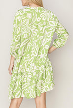 Paisley and Floral Dress Green