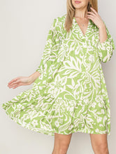 Paisley and Floral Dress Green