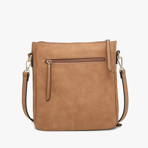 Layla Whipstitch Crossbody Brown, Charcoal