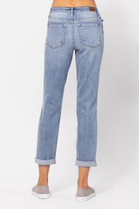 Judy Blue Cuffed Light Wash Jeans