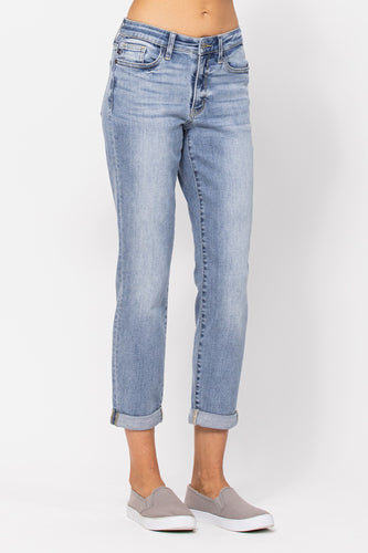 Judy Blue Cuffed Light Wash Jeans