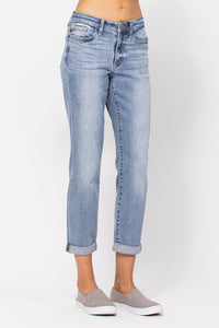 Judy Blue Cuffed Light Wash Jeans