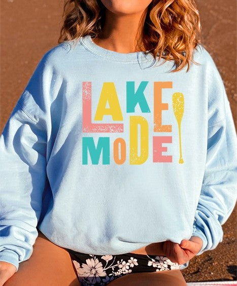 Lake Mode Sweatshirt Heather Grey, Light Blue