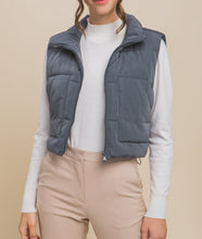 Puffer Vest Beige, Slate