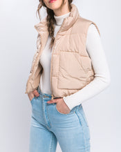 Puffer Vest Beige, Slate