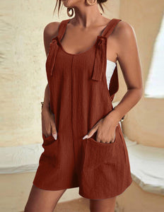 Summer Fun Romper Blue, Rust