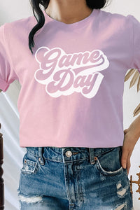 Retro Game Day Tee Pink