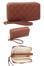 Quilted Wallet Wristlet Stone
