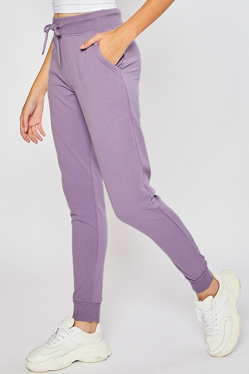 Relaxed Fit Scuba Fleece Joggers Black, Dusty Purple, Grey, Sand