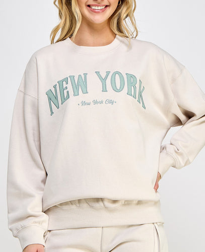 The Big Apple NY Embroidered Sweatshirt RESTOCK