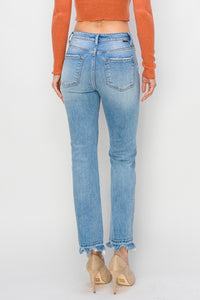 Straight Fit Risen Jeans