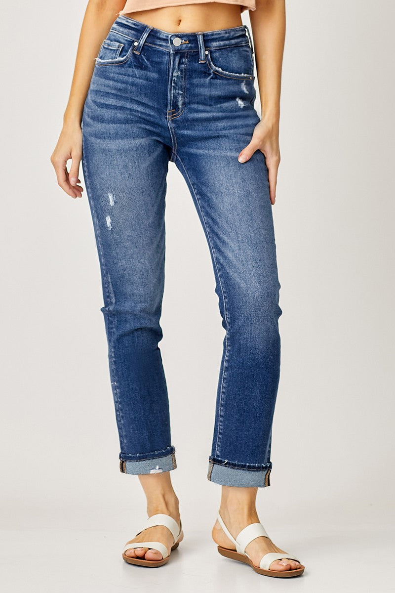 Cuffed Straight Risen Jeans – Sue's S.O.A.P. Co