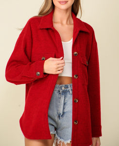 Tail Gate Shacket Red, Mustard