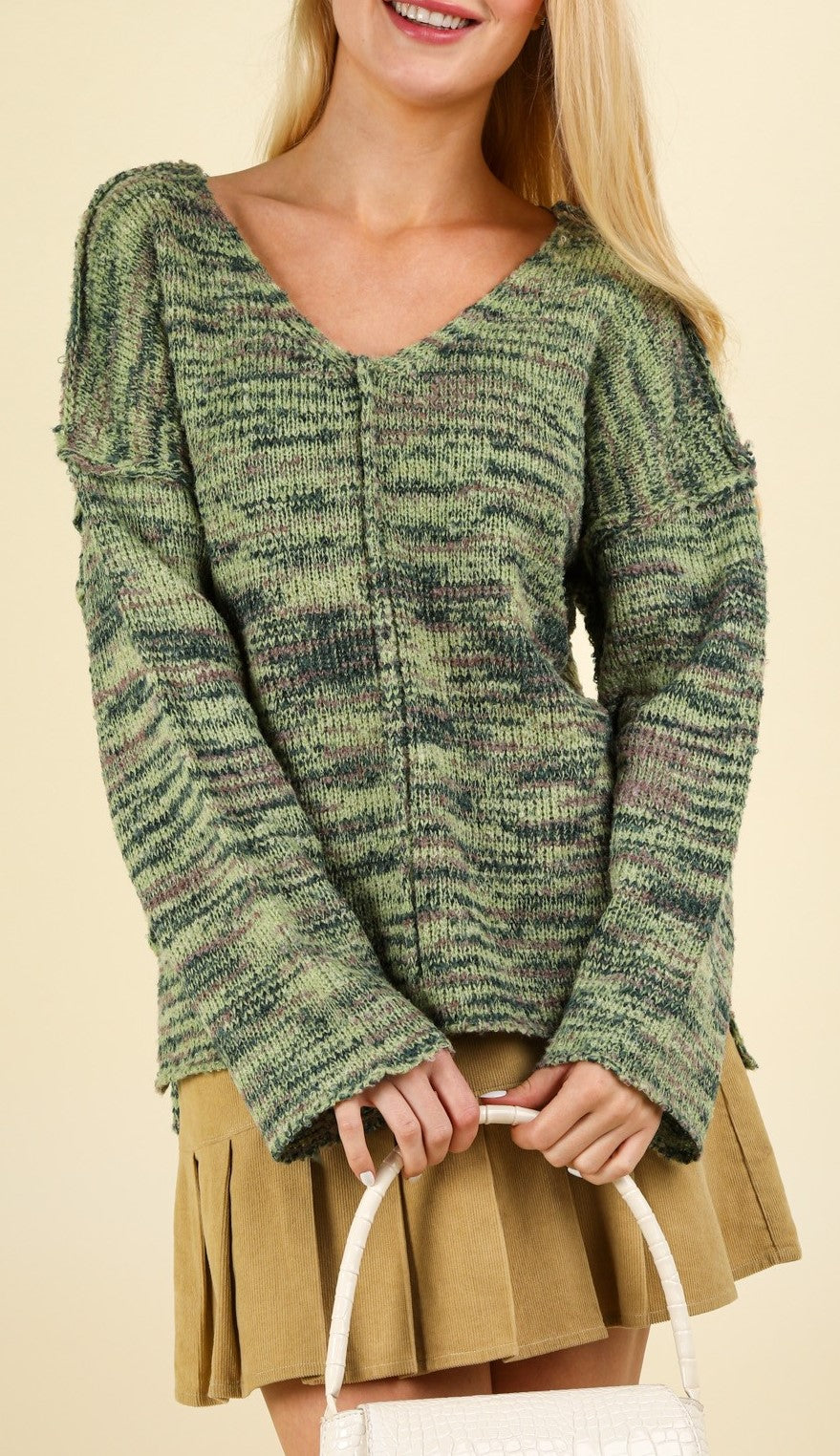 Multi Color Sweater Green