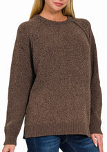 Chenille Sweater/ Dusty Teal, Brown
