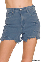 Distressed Shorts Beige, Blackberry, Olive