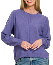 Front Seam Soft Sweater Grey, Ivory, Rust, Brown, Marlin Blue (Some extended sizes) RESTOCKED