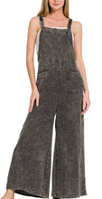 Washed Gauze Overalls Beige, Black, Brown, Dusty Teal