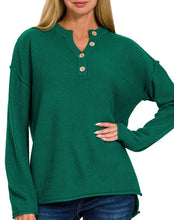 Henley Sweater Beige, Grey, Hunter Green, Rust