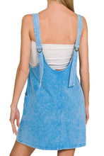 Acid Wash Overall Dress Ash Blue, Deep Sky