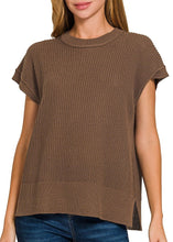 Relaxed Fit Sweater Vest Brown, Grey, Light Mocha, Ivory