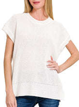 Relaxed Fit Sweater Vest Brown, Grey, Light Mocha, Ivory