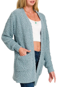 Cozy Up Cardigan Blue Grey, Brown, Mocha, Deep Camel, Beige
