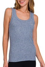 Ribbed Tank Top Black, Navy, Off White