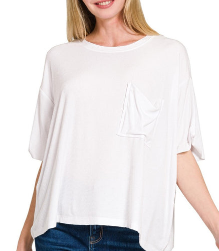 Relaxed Soft Ribbed Tee Shirt