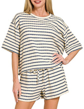 Short Set Blue, Olive Green, Camel