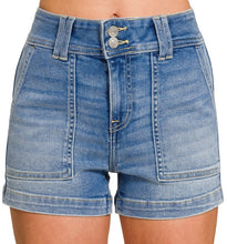 Double Button Denim Shorts