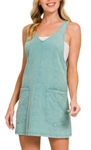 Acid Wash Overall Dress Ash Blue, Deep Sky