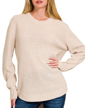 Round Neck Sweater Brown, Beige, Mocha