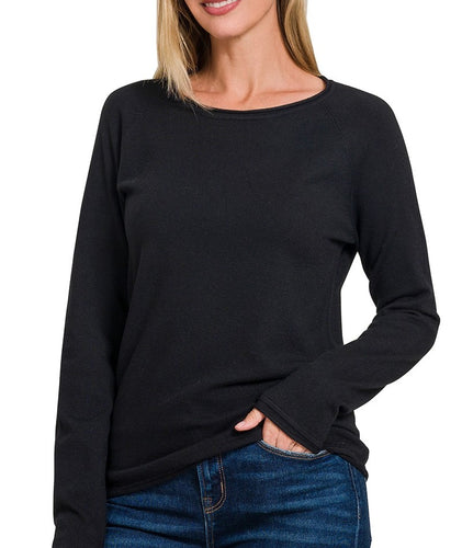 Basic Oh-so-Soft Sweater Beige, Black