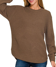 Round Neck Sweater Brown, Beige, Mocha