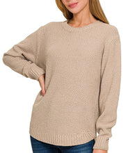 Round Neck Sweater Brown, Beige, Mocha